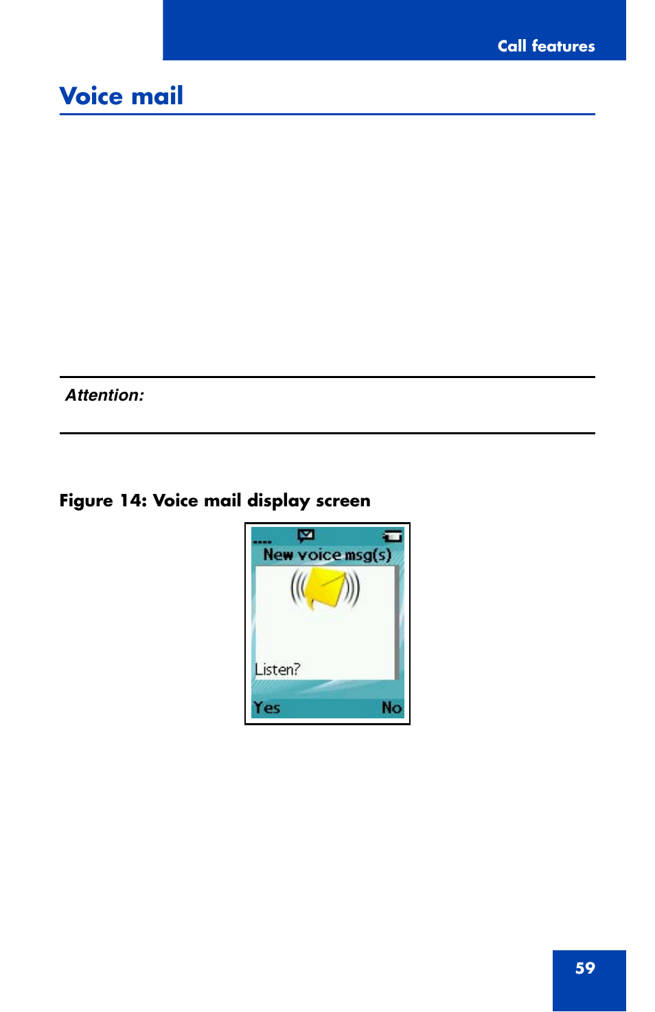 Voice mail | Nortel Networks Nortel 4070 User Manual | Page 59 / 212