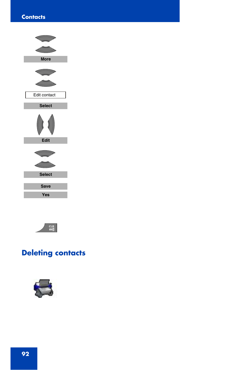 Deleting contacts | Nortel Networks Nortel 4070 User Manual | Page 92 / 212