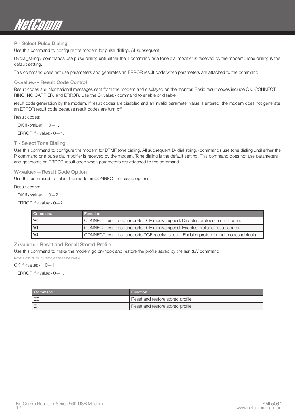 Nortel Networks ROADSTER 56K User Manual | Page 12 / 20