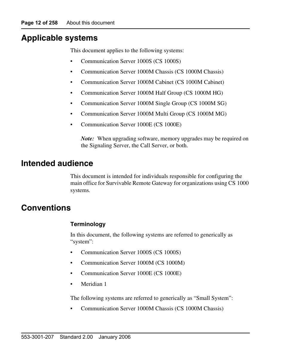 Applicable systems, Intended audience, Conventions | Nortel Networks Remote Gateway 50 User Manual | Page 12 / 260