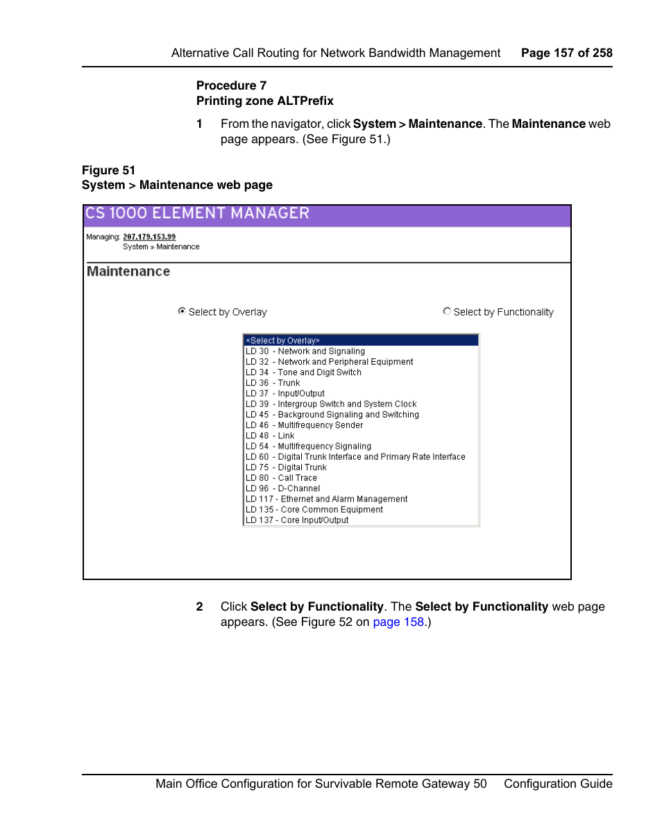 Procedure 7 printing zone altprefix | Nortel Networks Remote Gateway 50 User Manual | Page 157 / 260