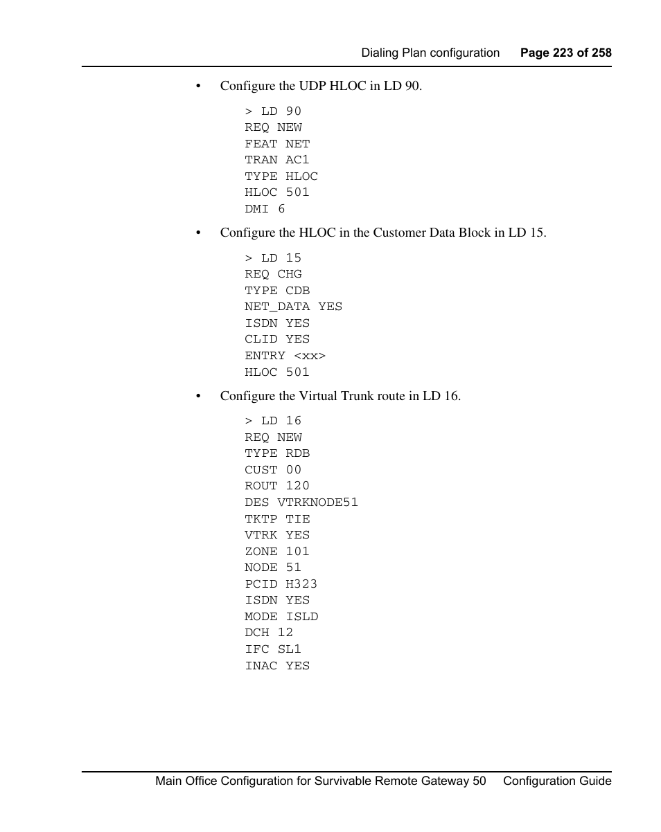 Nortel Networks Remote Gateway 50 User Manual | Page 223 / 260