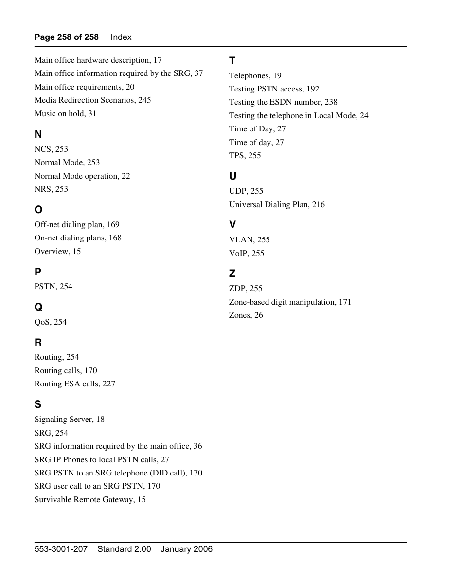 Nortel Networks Remote Gateway 50 User Manual | Page 258 / 260