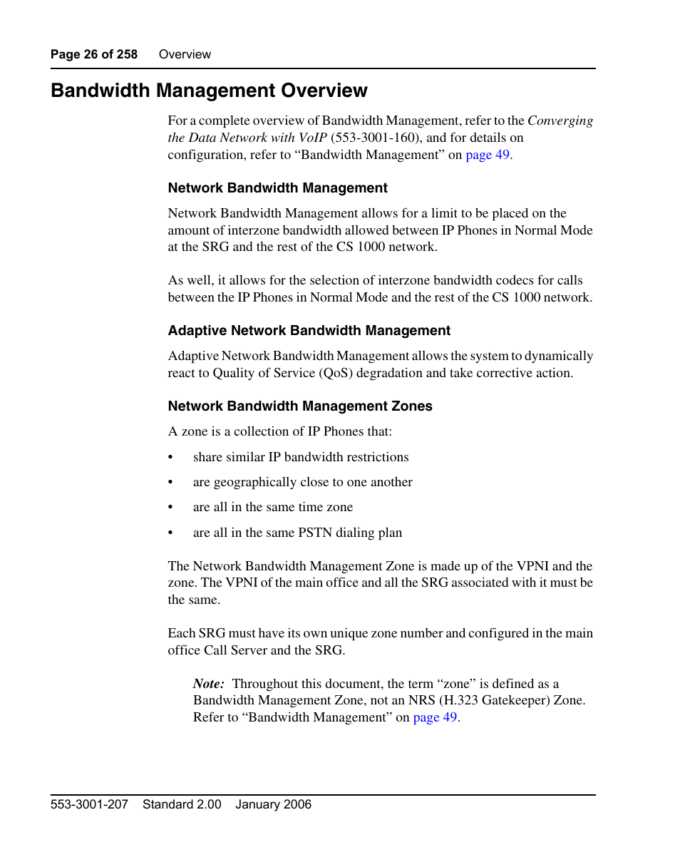 Bandwidth management overview | Nortel Networks Remote Gateway 50 User Manual | Page 26 / 260