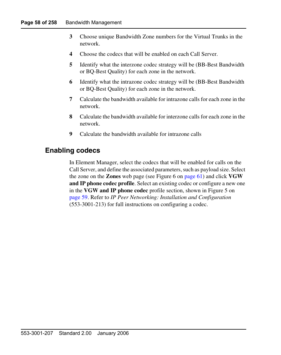 Enabling codecs | Nortel Networks Remote Gateway 50 User Manual | Page 58 / 260