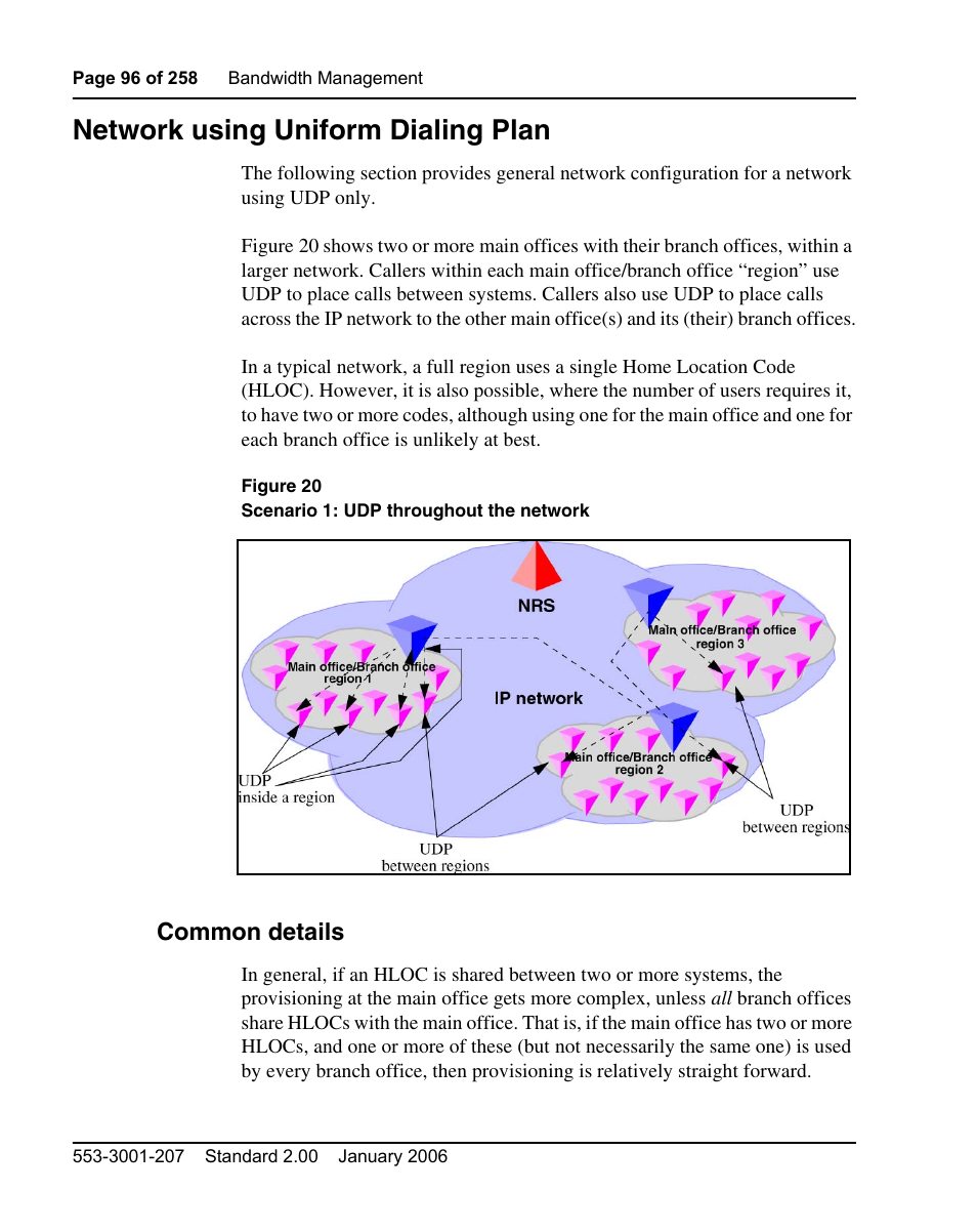 Network using uniform dialing plan, Common details | Nortel Networks Remote Gateway 50 User Manual | Page 96 / 260