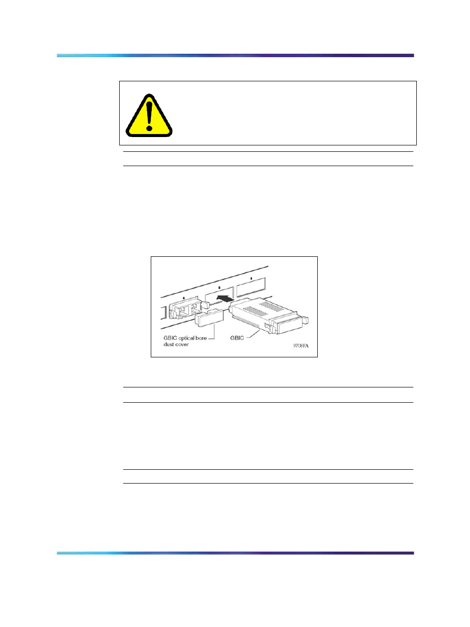 Removing a gbic, Figure 5 inserting a gbic | Nortel Networks 1000BASE-SX User Manual | Page 33 / 88