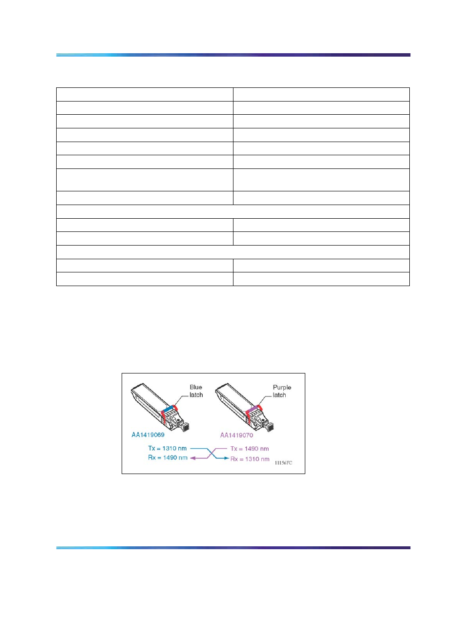 1000base-bx ddi sfp specifications, Figure 10 1000base-bx, Table 26 1000base cwdm sfp | Nortel Networks 1000BASE-SX User Manual | Page 59 / 88