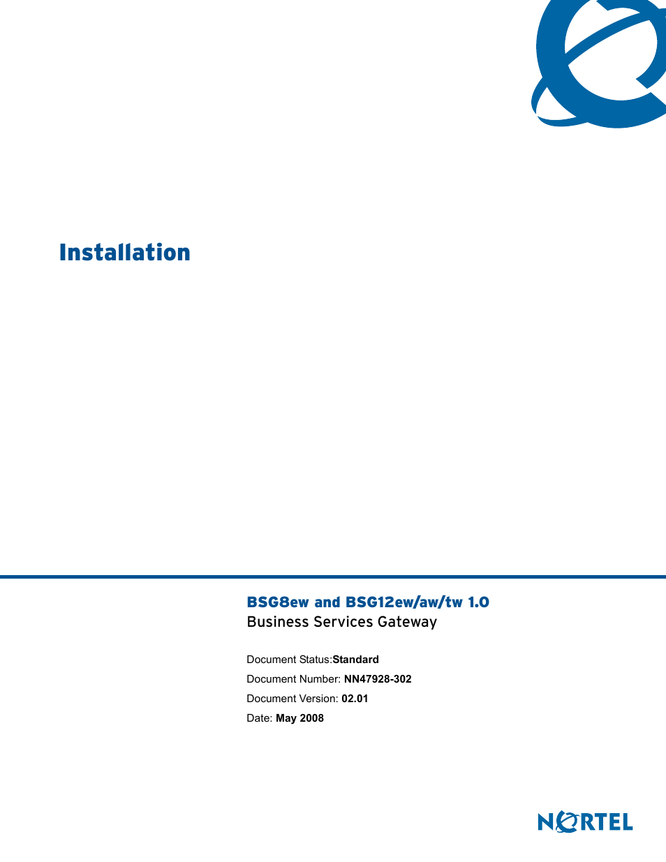 Nortel Networks BSG12aw User Manual | 66 pages