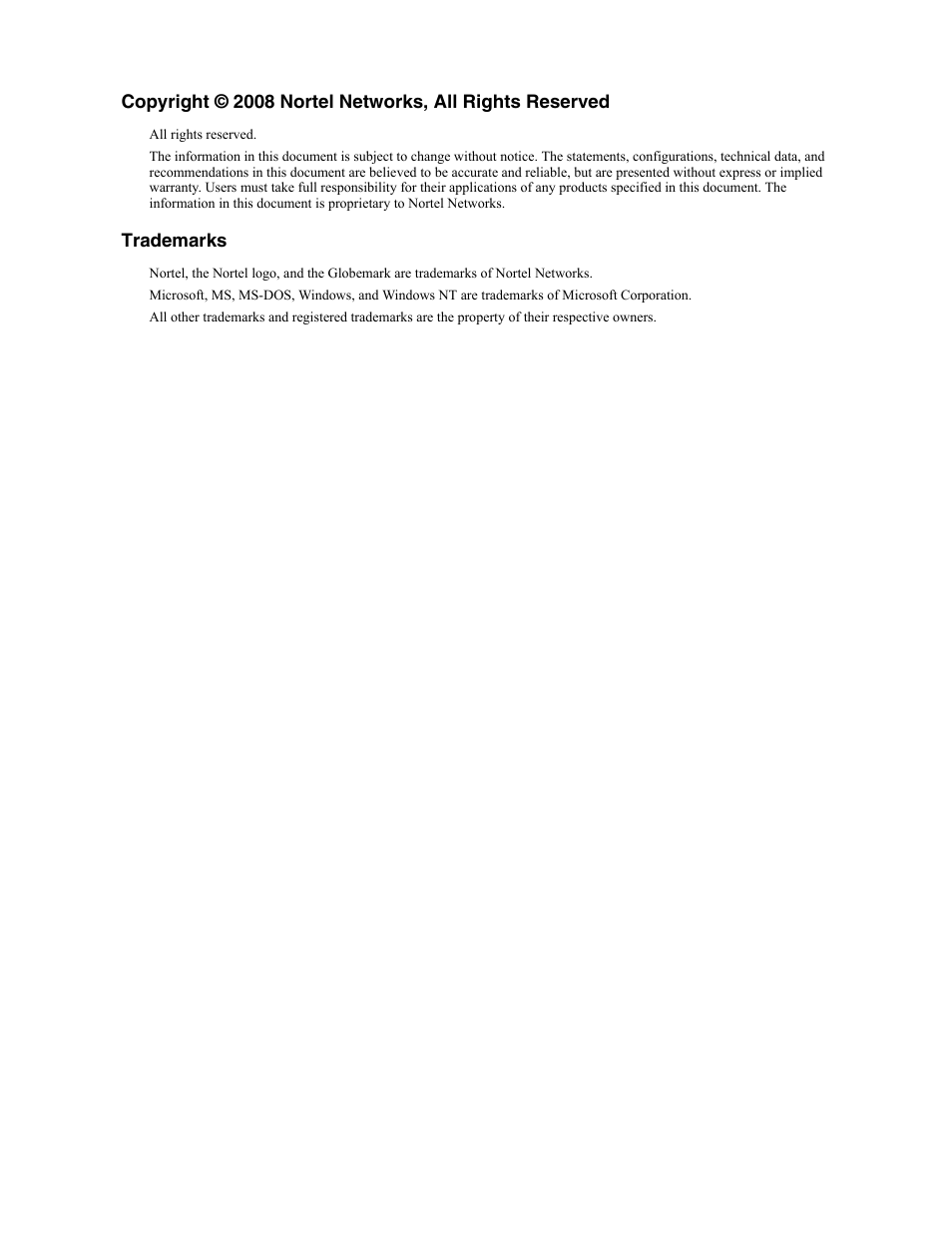 Nortel Networks BSG12aw User Manual | Page 2 / 66