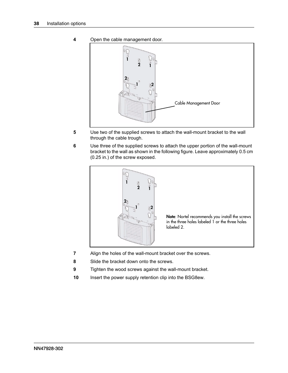 Nortel Networks BSG12aw User Manual | Page 38 / 66