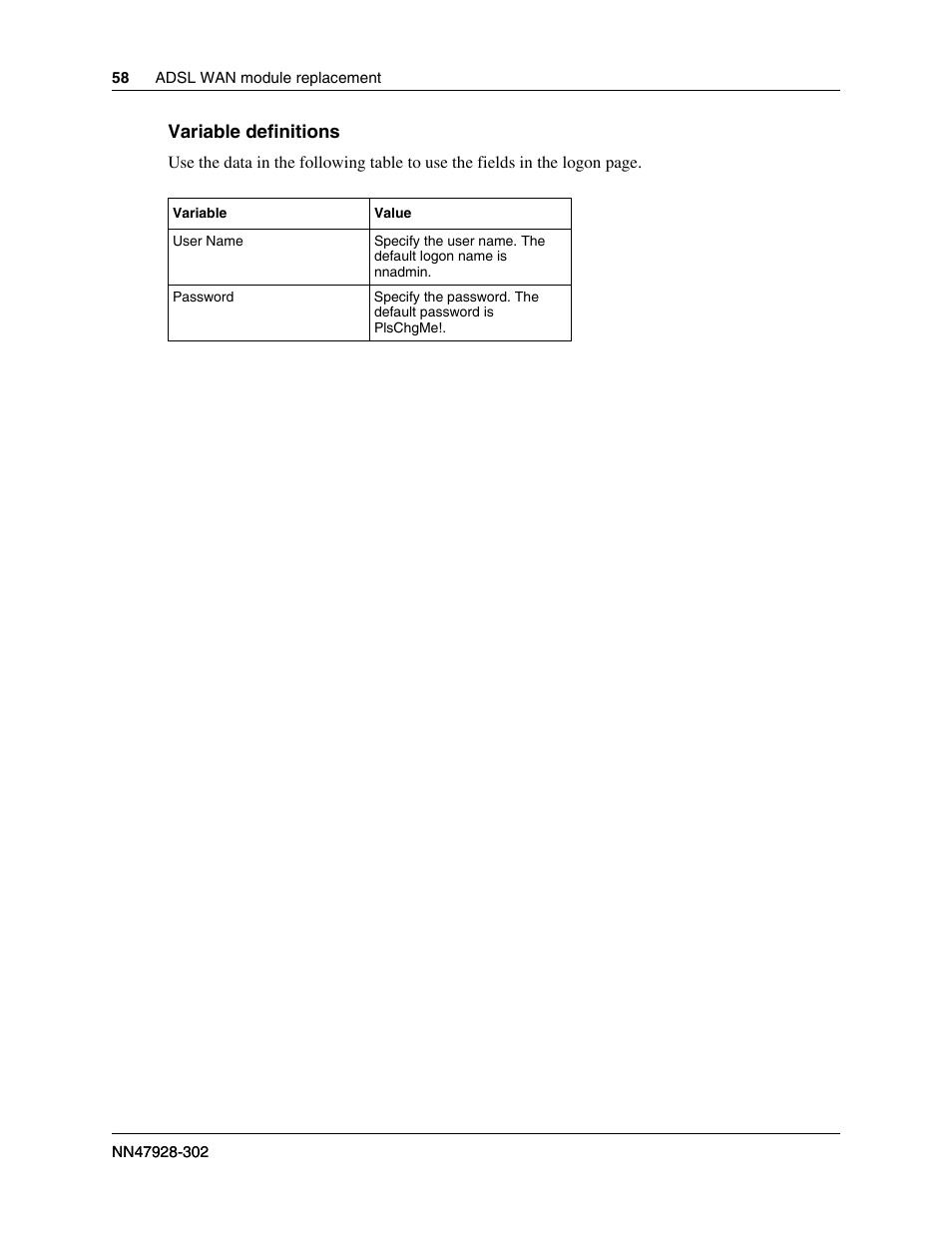 Nortel Networks BSG12aw User Manual | Page 58 / 66