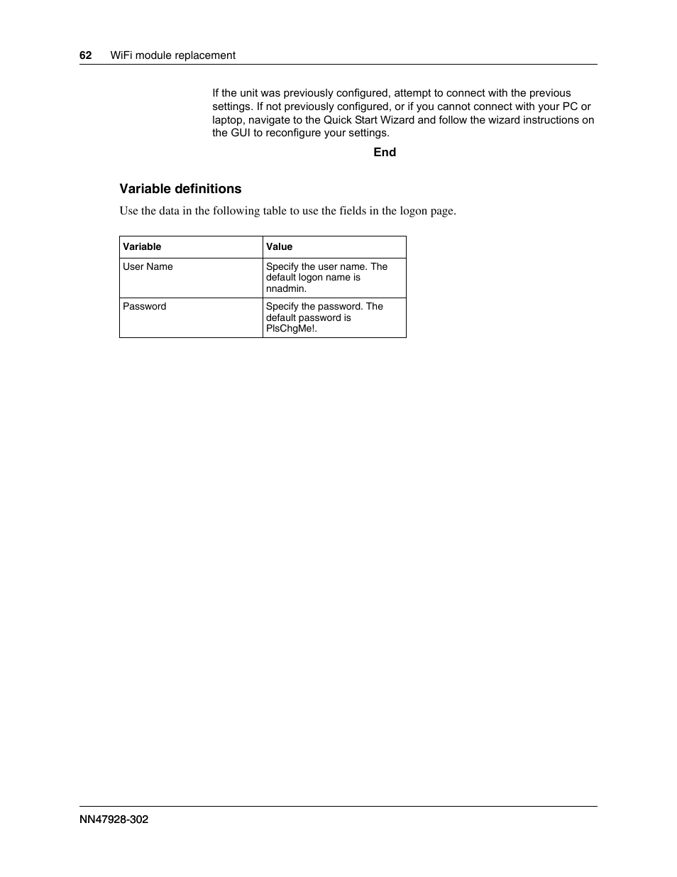 Nortel Networks BSG12aw User Manual | Page 62 / 66