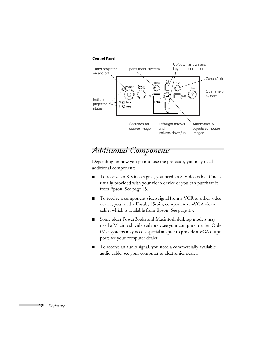 Additional components | Nortel Networks 822p User Manual | Page 12 / 118