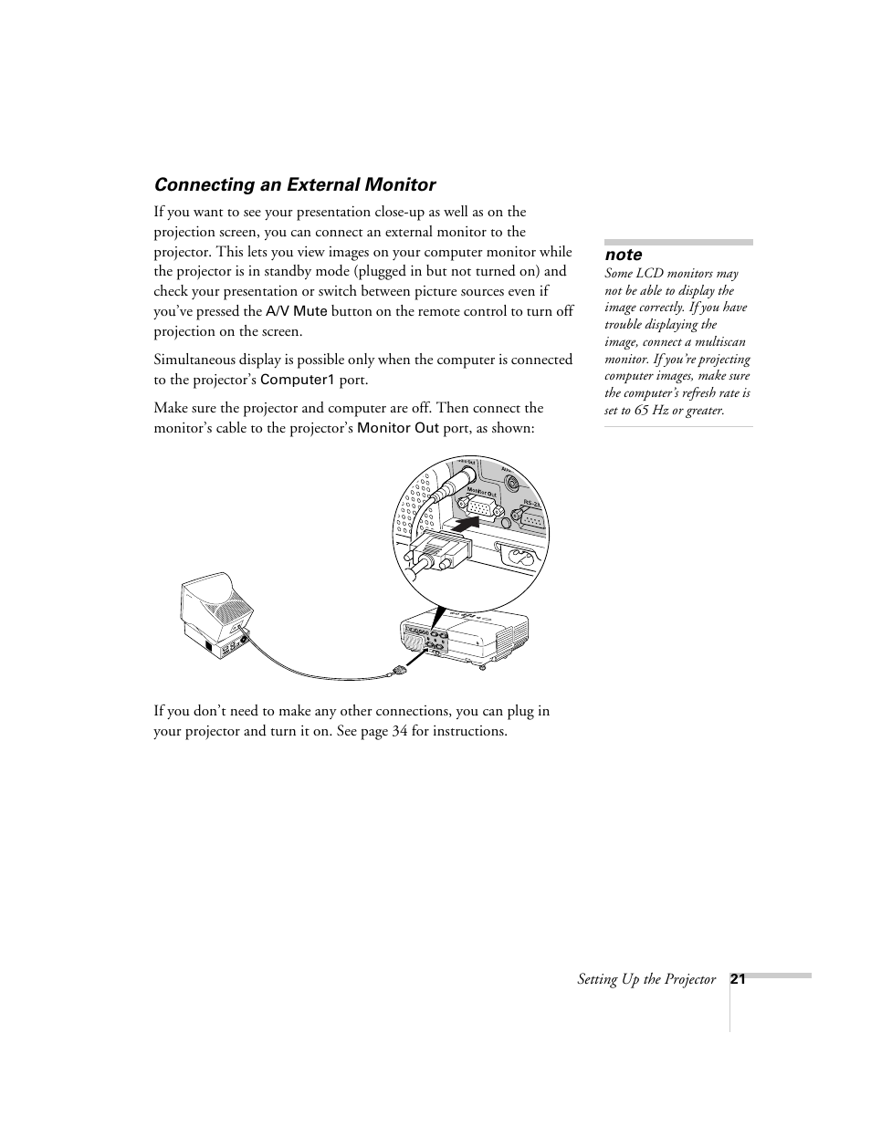 Connecting an external monitor | Nortel Networks 822p User Manual | Page 21 / 118