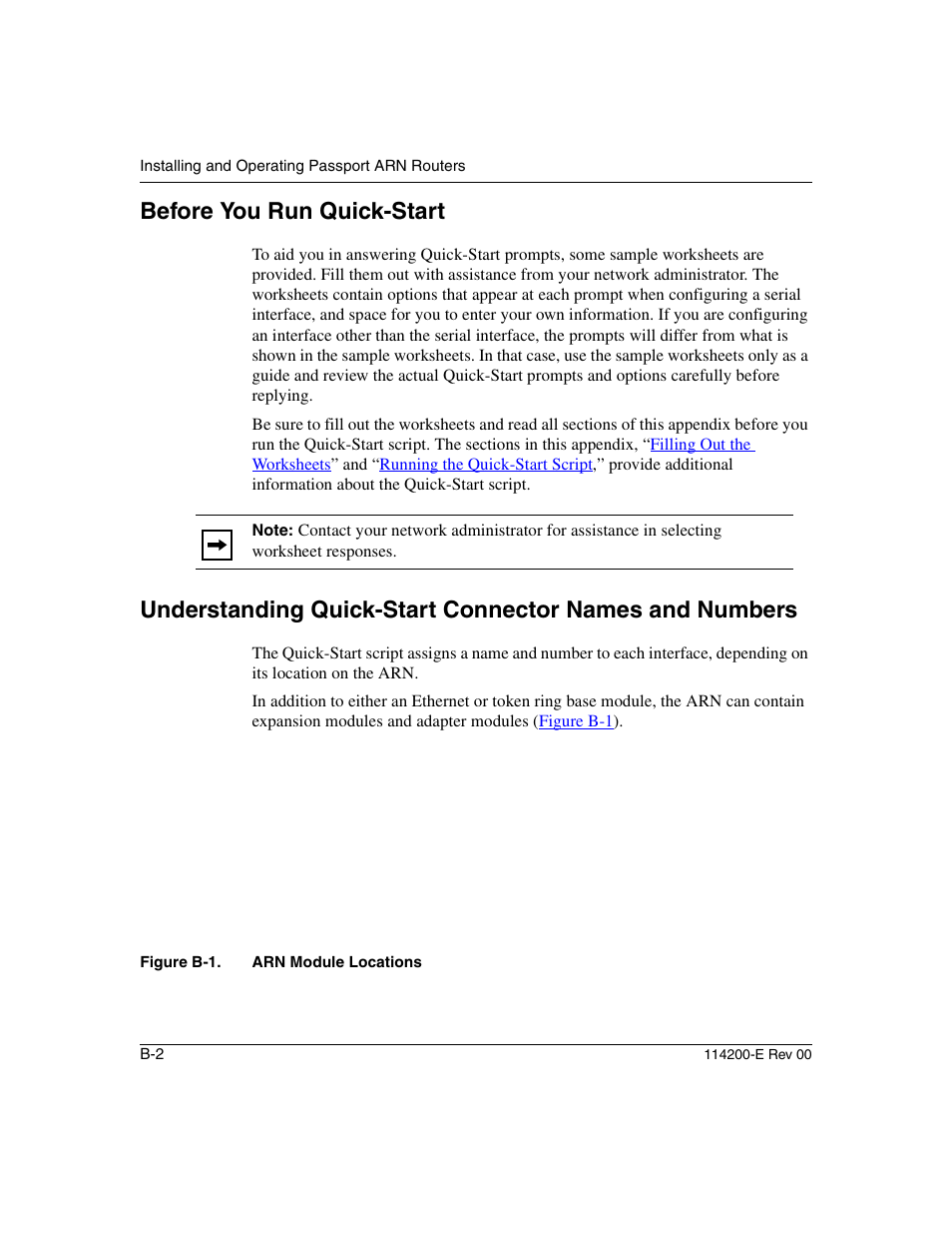 Before you run quick-start, Figure b-1 | Nortel Networks Passport ARN Routers User Manual | Page 108 / 166