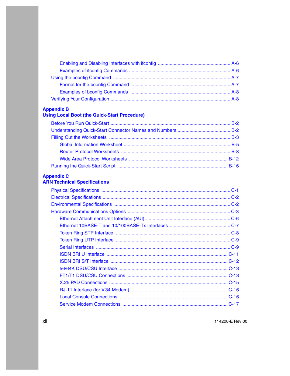 Nortel Networks Passport ARN Routers User Manual | Page 12 / 166