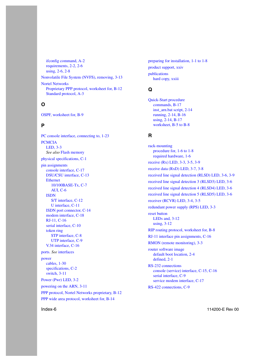 Nortel Networks Passport ARN Routers User Manual | Page 164 / 166