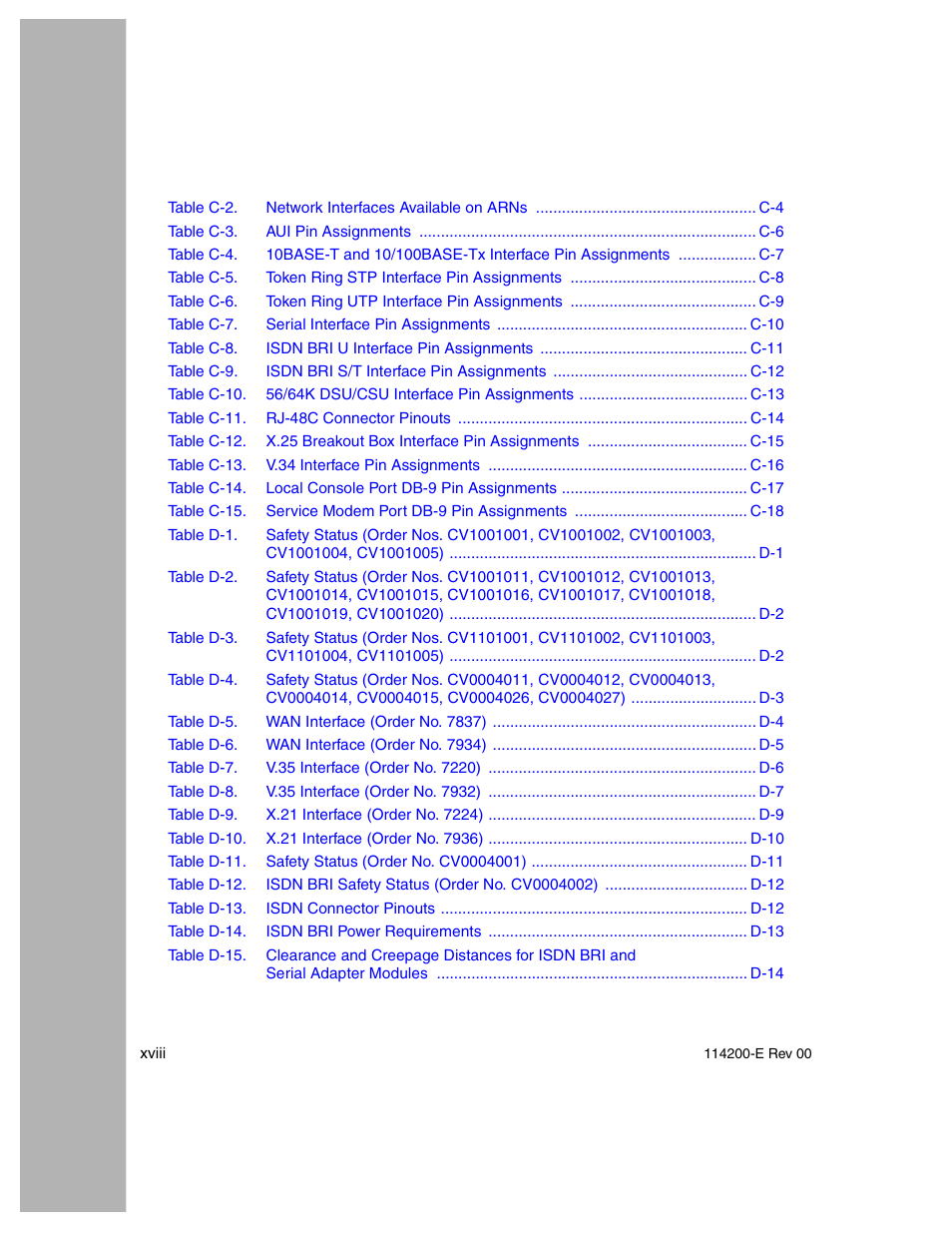 Nortel Networks Passport ARN Routers User Manual | Page 18 / 166