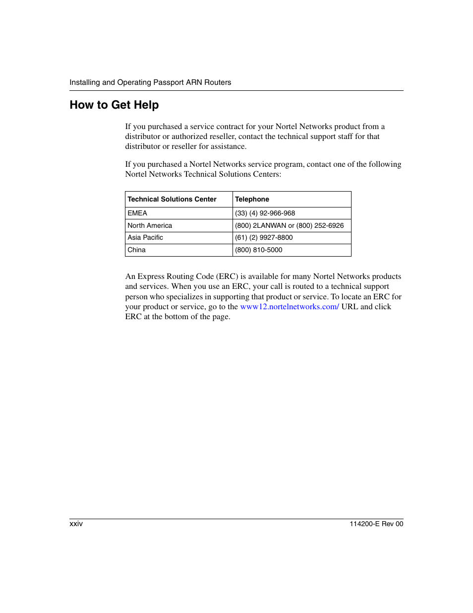 How to get help | Nortel Networks Passport ARN Routers User Manual | Page 24 / 166