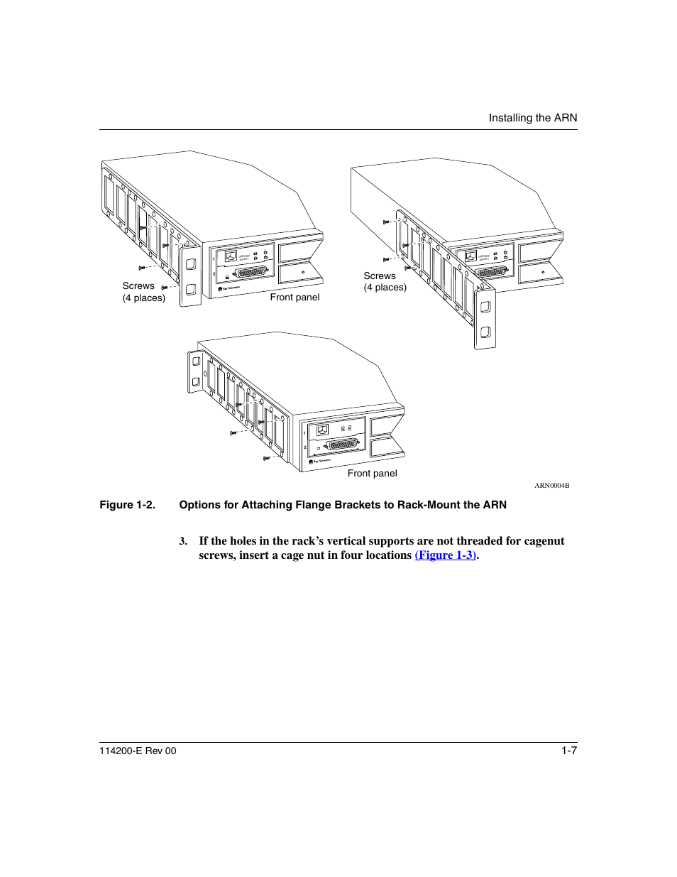 Figure 1-2, Figure 1-2), Installing the arn | Nortel Networks Passport ARN Routers User Manual | Page 31 / 166