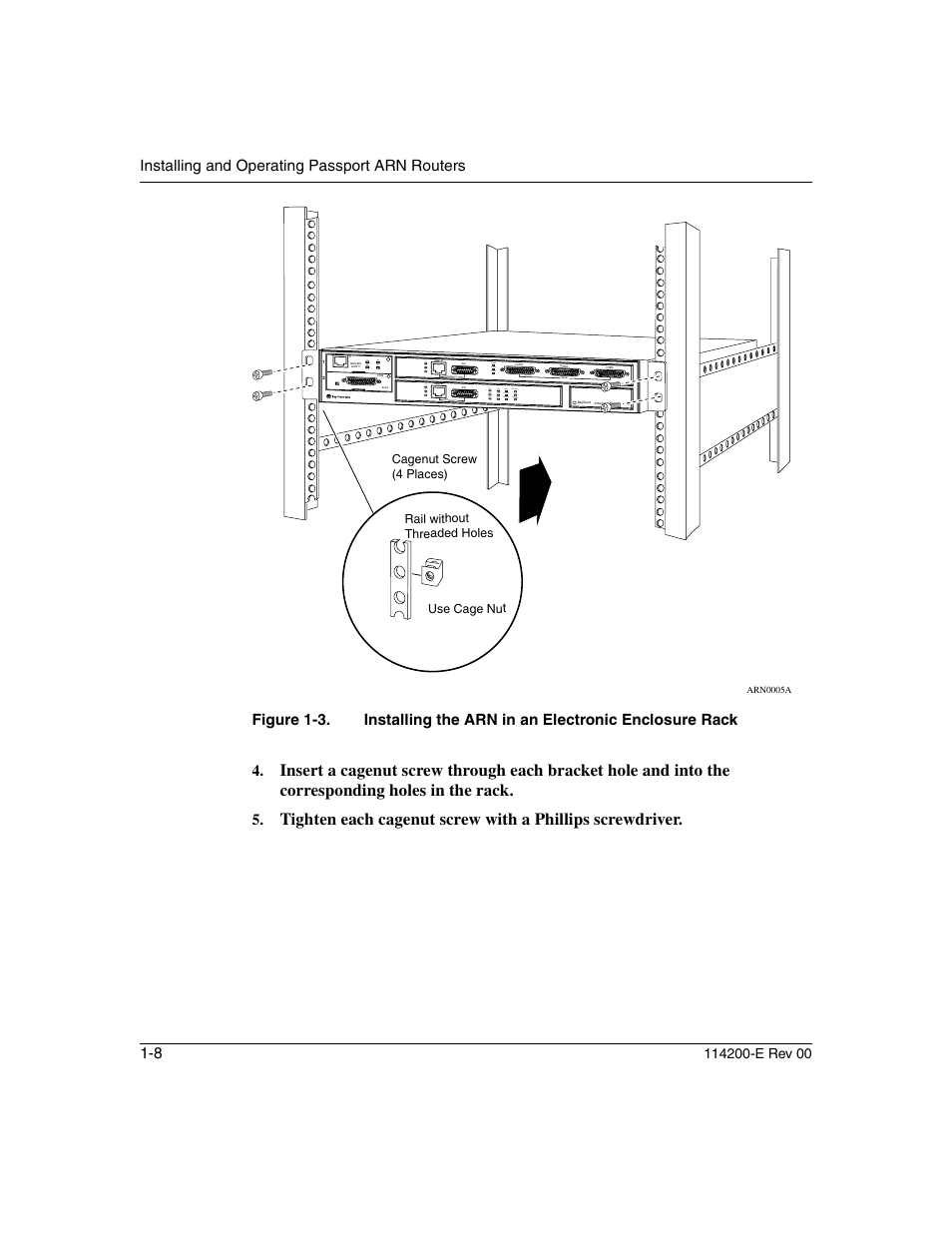 Figure 1-3, Installing and operating passport arn routers 1-8, Rlsd3 rlsd4 rlsd5 | Tx rx cl tx rx cl | Nortel Networks Passport ARN Routers User Manual | Page 32 / 166