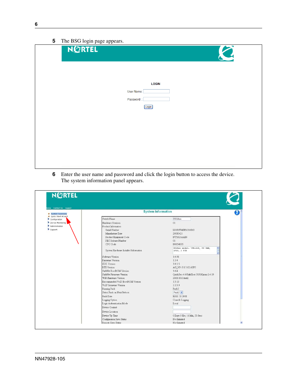 Nortel Networks BSG12aw/ew/tw User Manual | Page 6 / 12