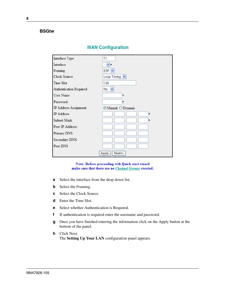 Nortel Networks BSG12aw/ew/tw User Manual | Page 8 / 12