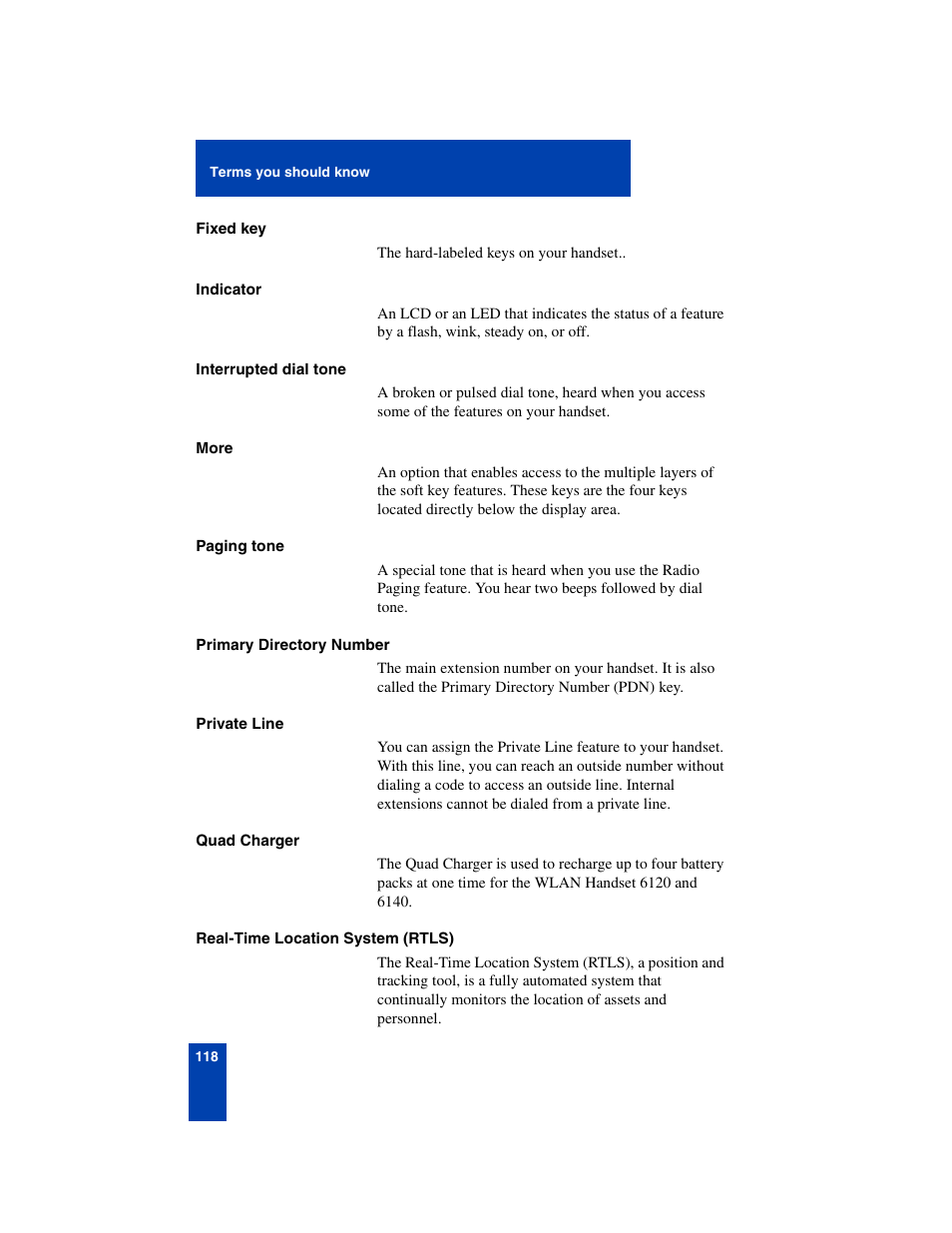 Nortel Networks 6140 User Manual | Page 118 / 126