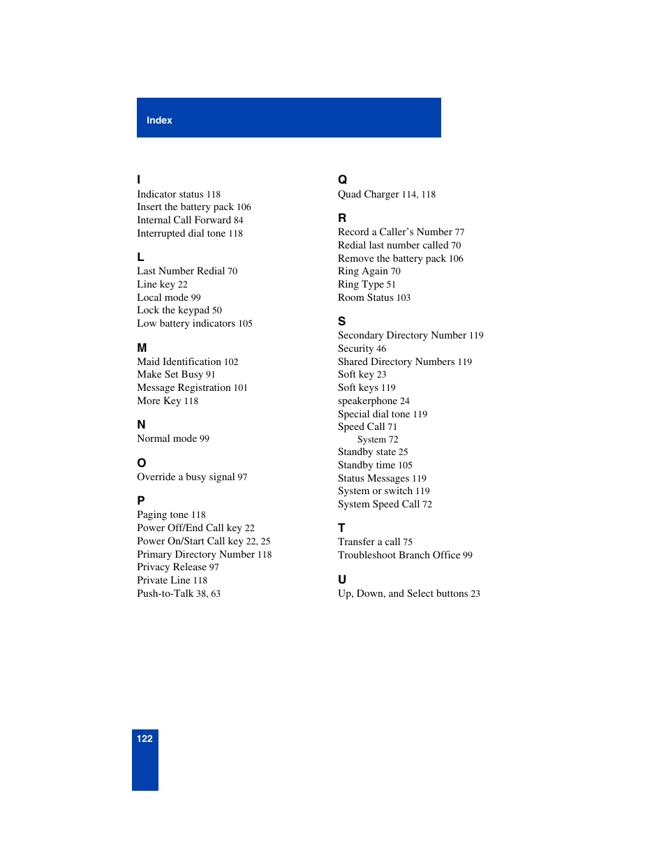 Nortel Networks 6140 User Manual | Page 122 / 126