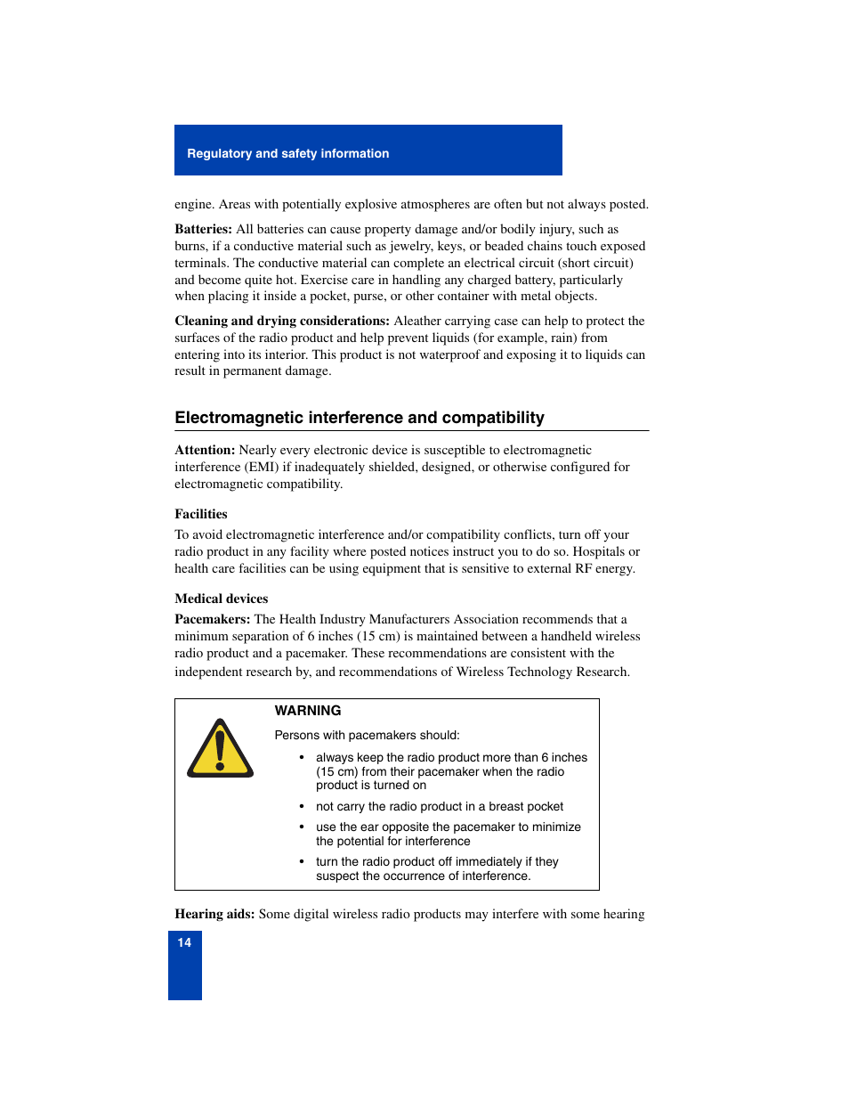 Electromagnetic interference and compatibility, Electromagnetic interference and compatibility 14 | Nortel Networks 6140 User Manual | Page 14 / 126