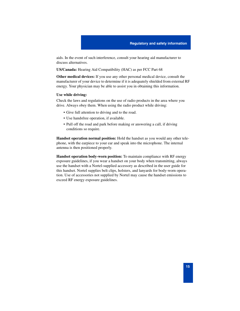 Nortel Networks 6140 User Manual | Page 15 / 126