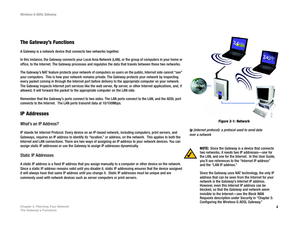 Chapter 2: planning your network | Nortel Networks WAG54G User Manual | Page 11 / 100