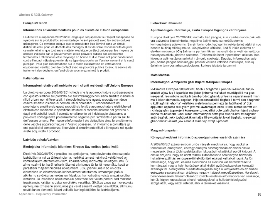 Nortel Networks WAG54G User Manual | Page 95 / 100