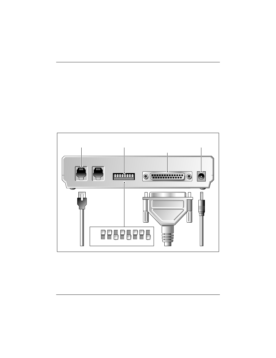 Modem dip switches | Nortel Networks CALLPILOT 555-7101-215 User Manual | Page 40 / 64