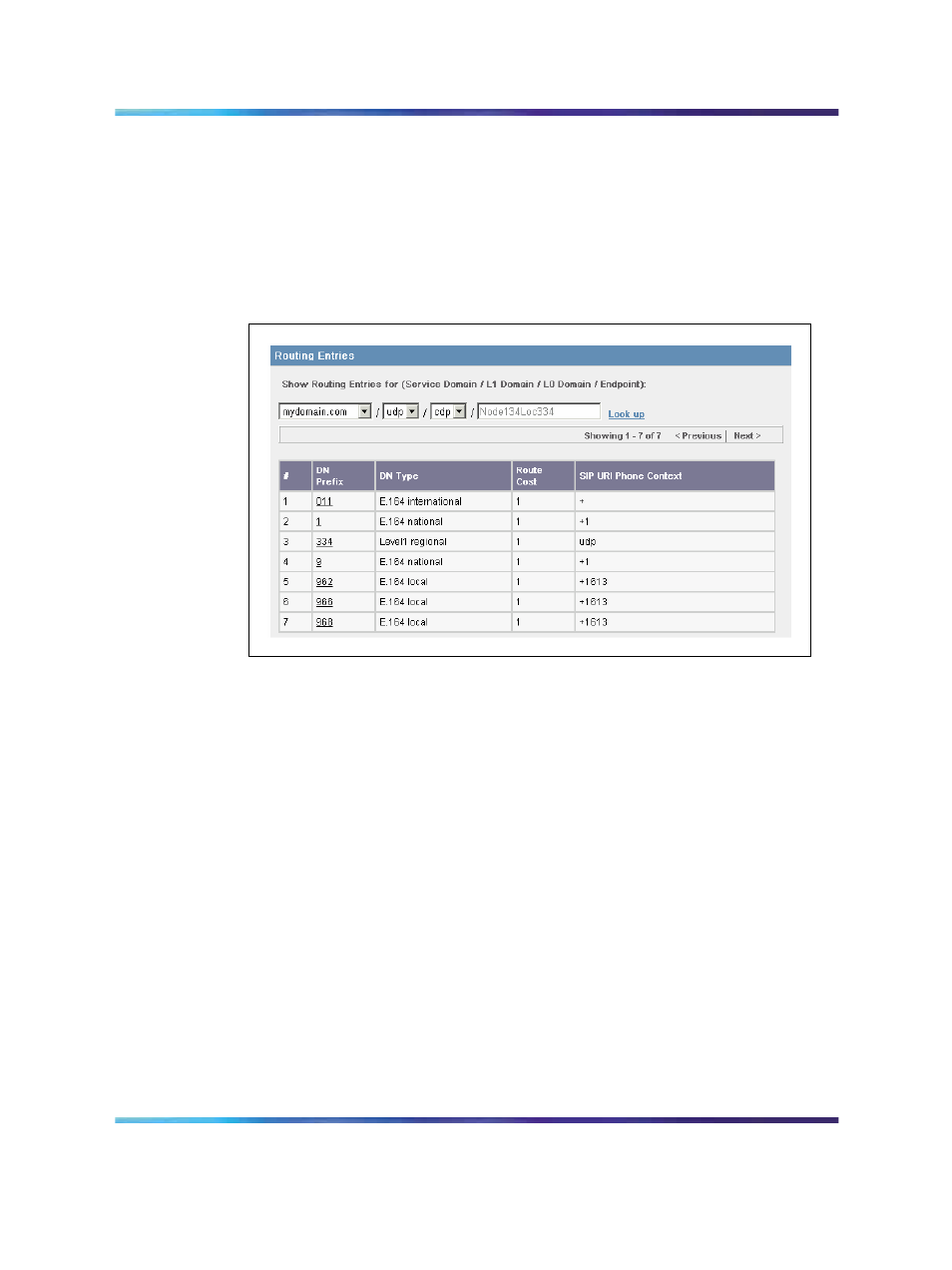 Figure 40 routing entries | Nortel Networks NN43001-321 User Manual | Page 90 / 110