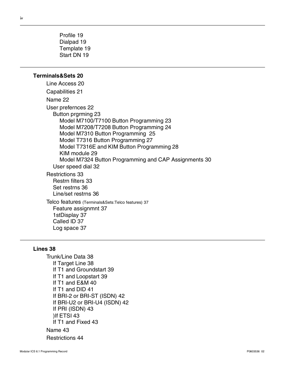 Nortel Networks ICS 6.1 User Manual | Page 4 / 116