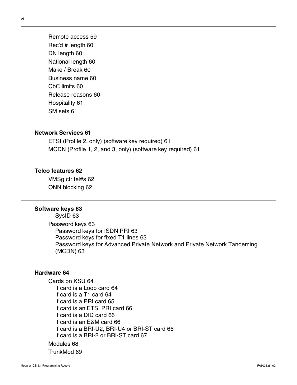 Nortel Networks ICS 6.1 User Manual | Page 6 / 116