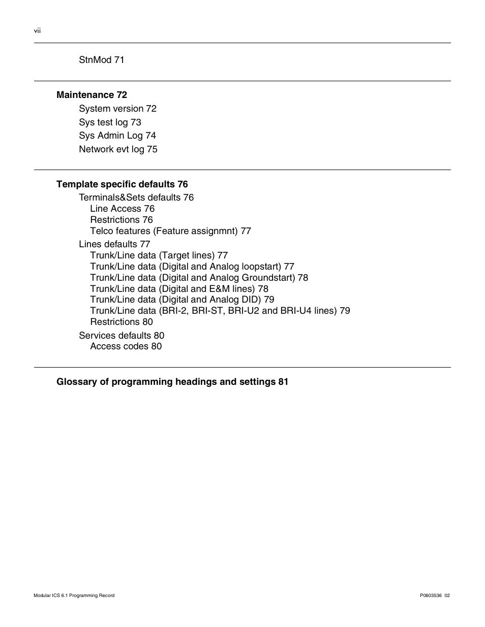 Nortel Networks ICS 6.1 User Manual | Page 7 / 116