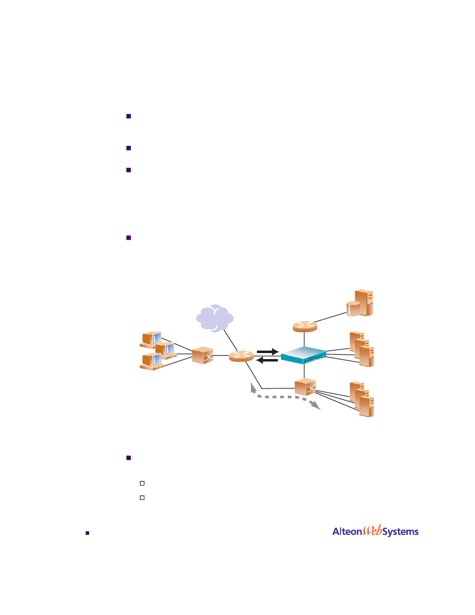 Network topology requirements, Network topology requirements 122, Figure 6-4 | Slb client/server traffic routing 122 | Nortel Networks WEB OS 212777 User Manual | Page 122 / 482