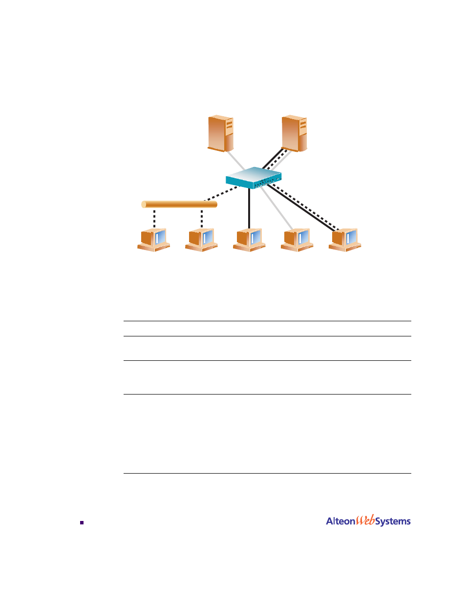 Example1: multiple vlans with tagging adapters, Example 1: multiple vlans with tagging adapters 46, Figure 2-1 | Example 1: multiple vlans with tagging adapters | Nortel Networks WEB OS 212777 User Manual | Page 46 / 482