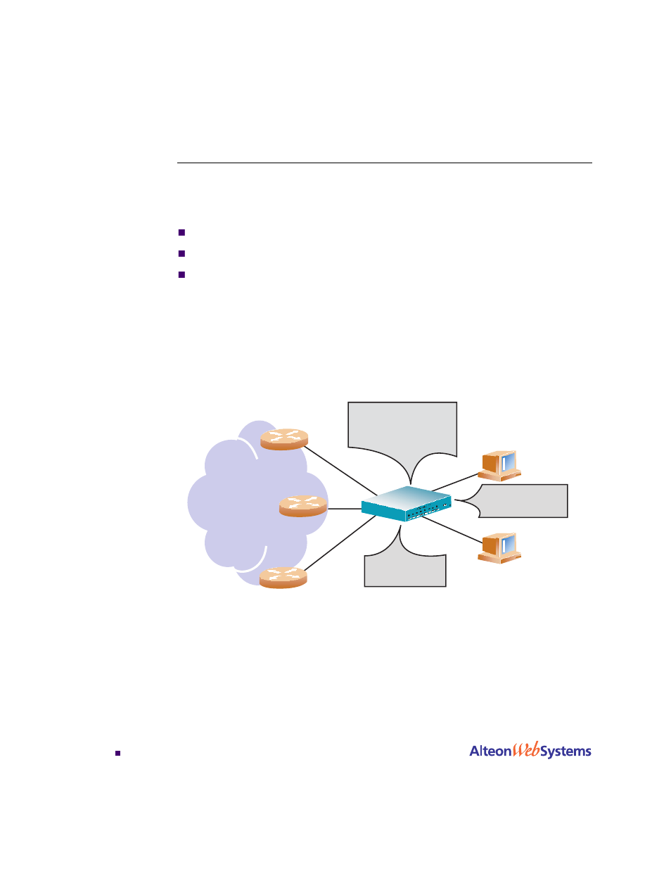 Vlans and default gateways, Segregating vlan traffic, Vlans and default gateways 58 | Segregating vlan traffic 58, Figure 2-6, Default gateways per vlan 58 | Nortel Networks WEB OS 212777 User Manual | Page 58 / 482