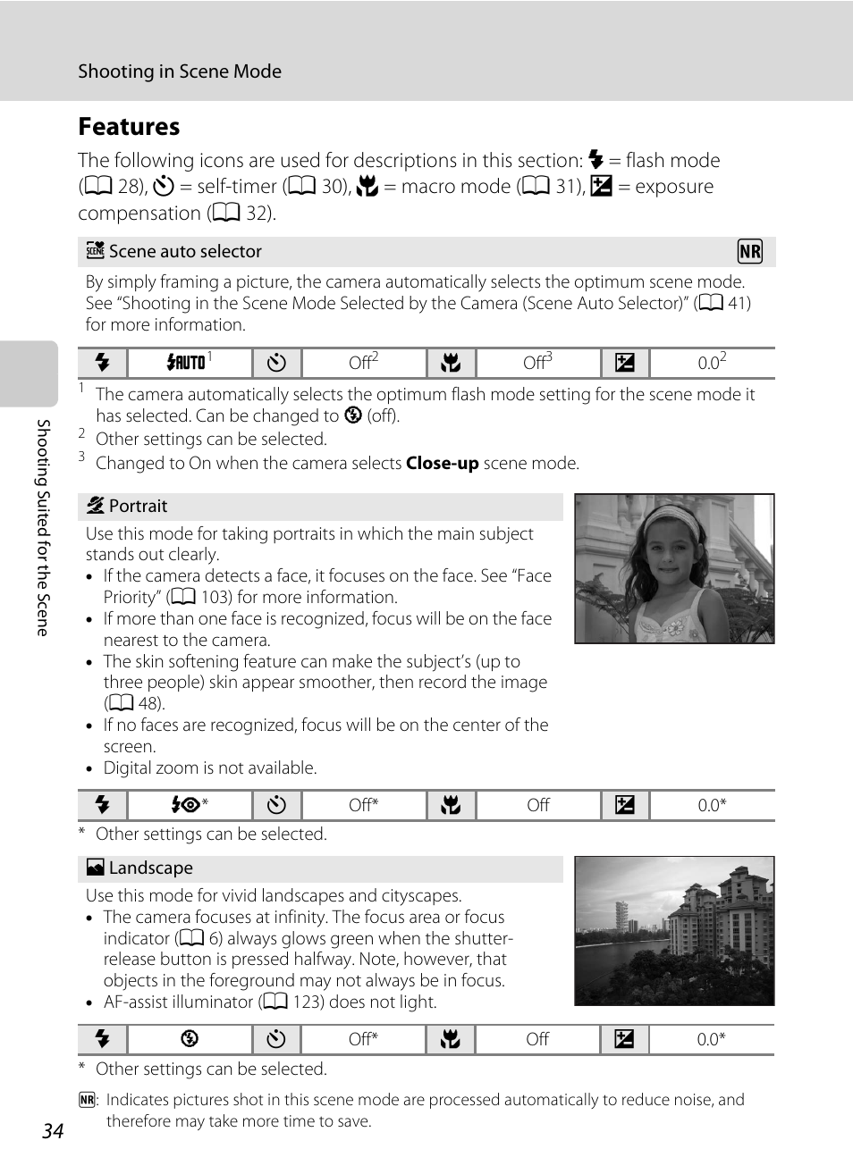 Features, A 34 | Nikon S570 User Manual | Page 46 / 172