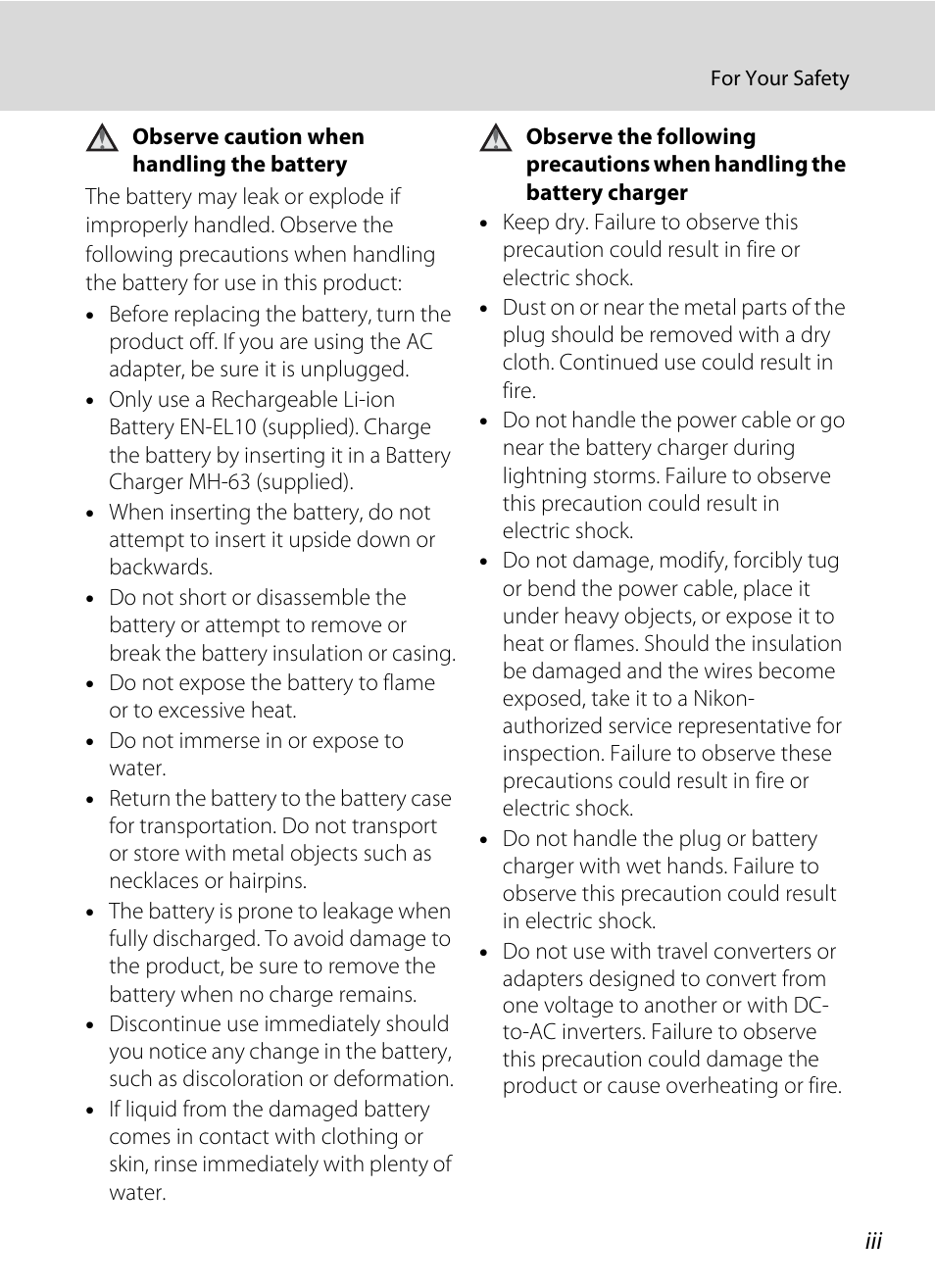 Nikon S570 User Manual | Page 5 / 172