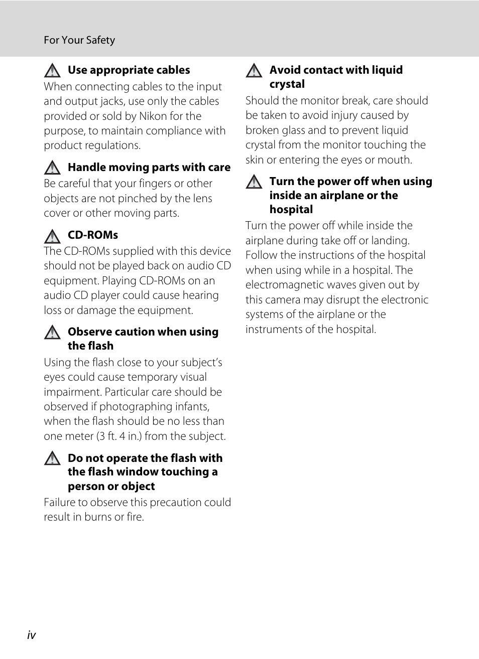 Nikon S570 User Manual | Page 6 / 172