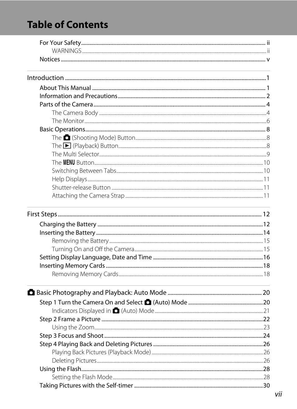 Nikon S570 User Manual | Page 9 / 172