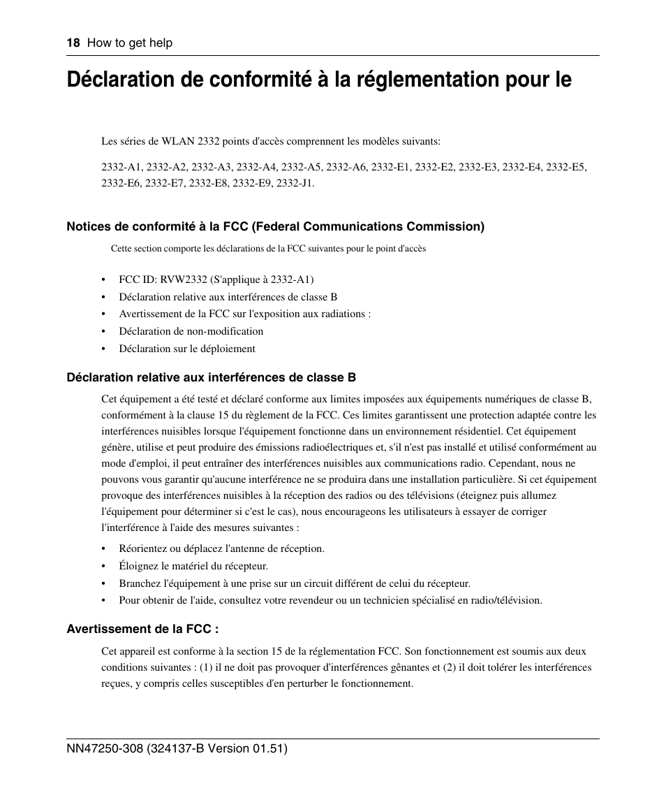 Nortel Networks 2332 User Manual | Page 18 / 102