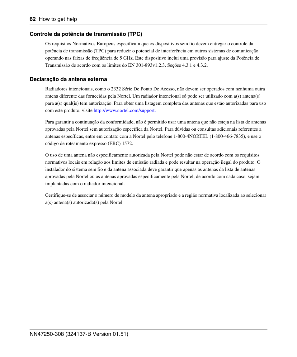 Nortel Networks 2332 User Manual | Page 62 / 102