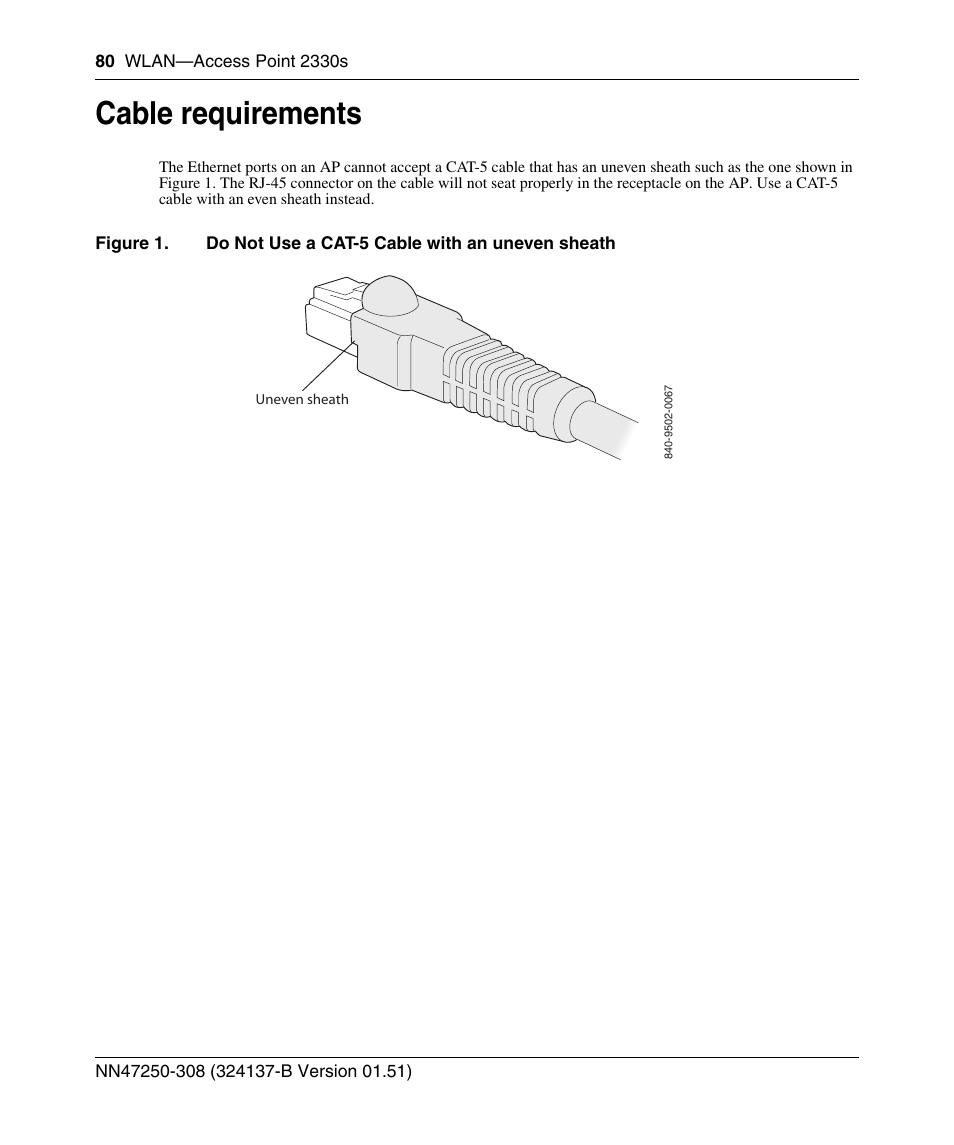 Cable requirements | Nortel Networks 2332 User Manual | Page 80 / 102