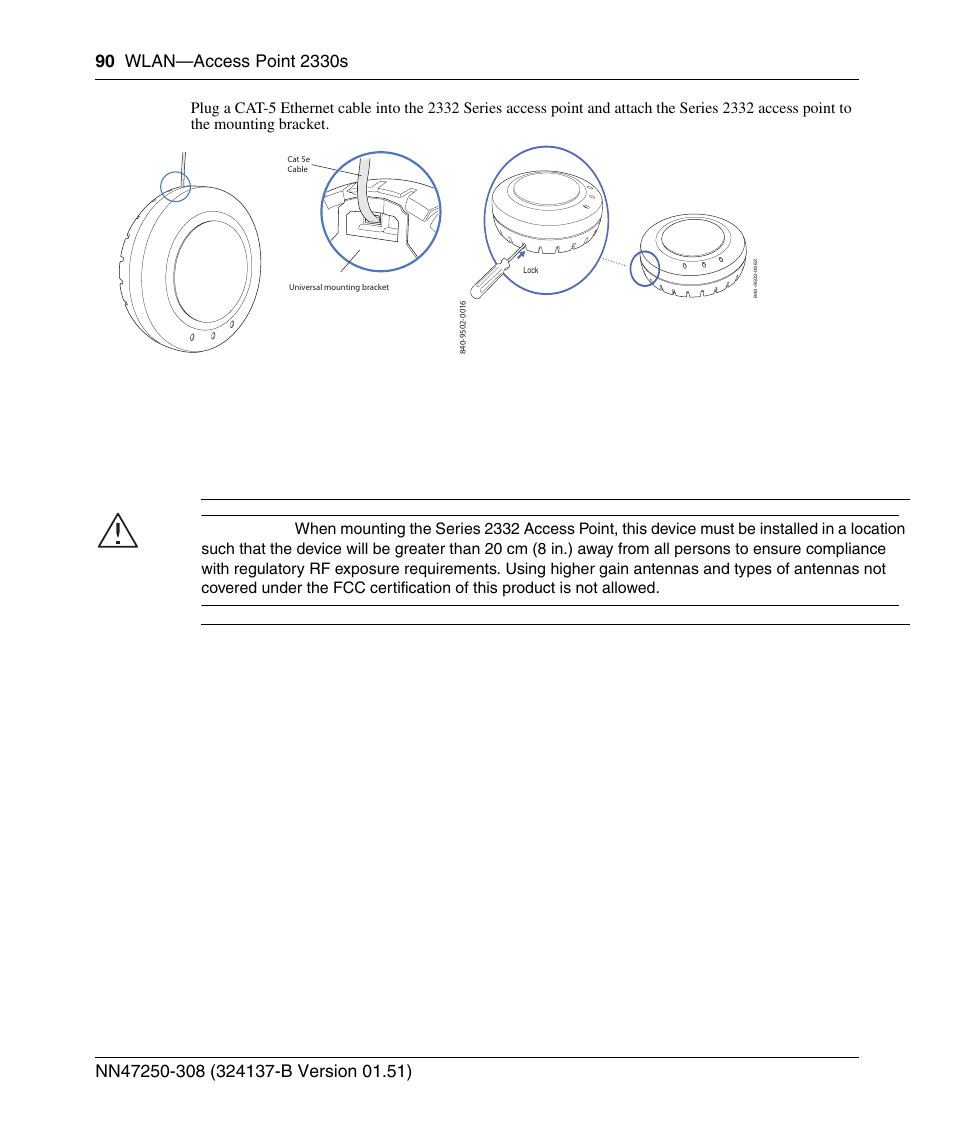 Caution | Nortel Networks 2332 User Manual | Page 90 / 102